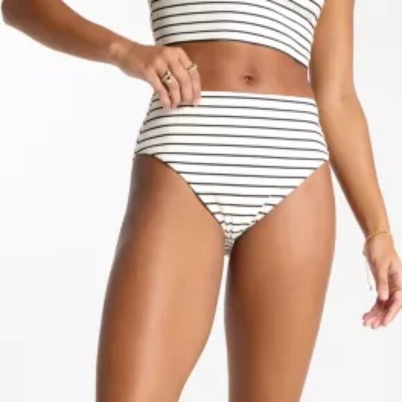 CALIA Women's Mid Rise Wide Banded High Leg Swim Bottoms - Picture 1 of 6